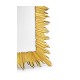 Gilded floor standing rectangular sunburst mirror
