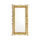 Gilded floor standing rectangular sunburst mirror