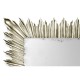Silvered floor standing rectangular sunburst mirror
