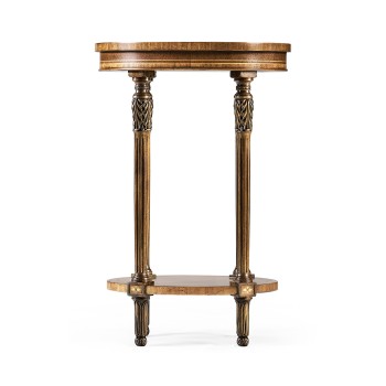 Napoleon III style oval wine table with fine inlay