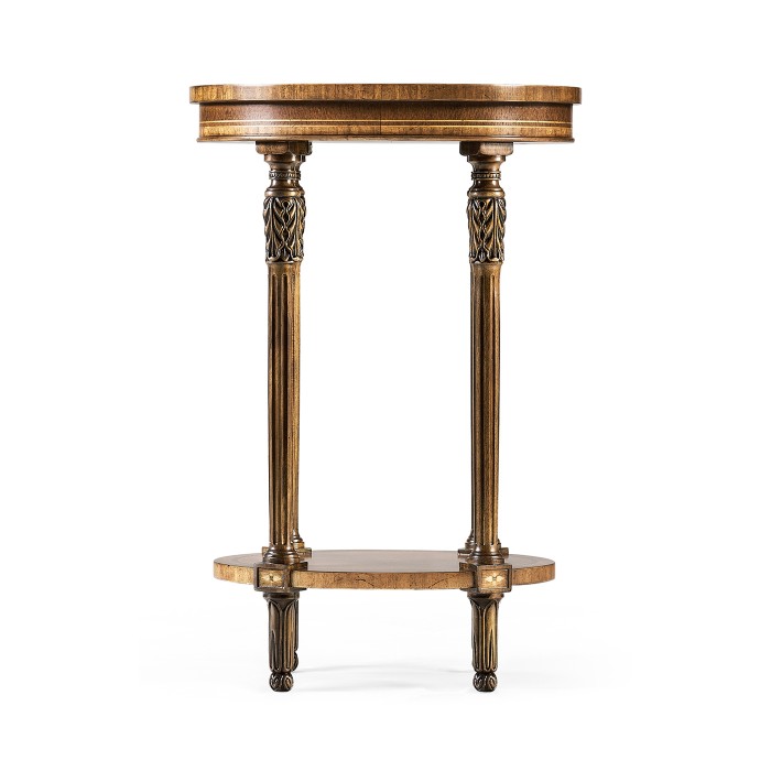 Napoleon III style oval wine table with fine inlay