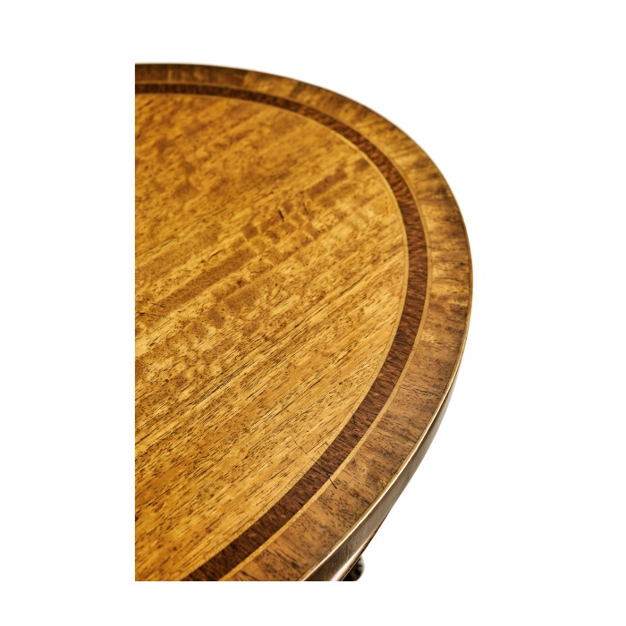 Napoleon III style oval wine table with fine inlay