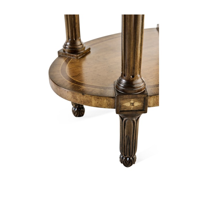 Napoleon III style oval wine table with fine inlay