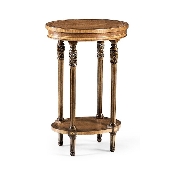 Napoleon III style oval wine table with fine inlay