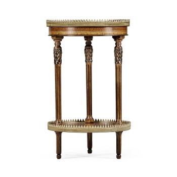 Napoleon III style lamp table with fine brass gallery