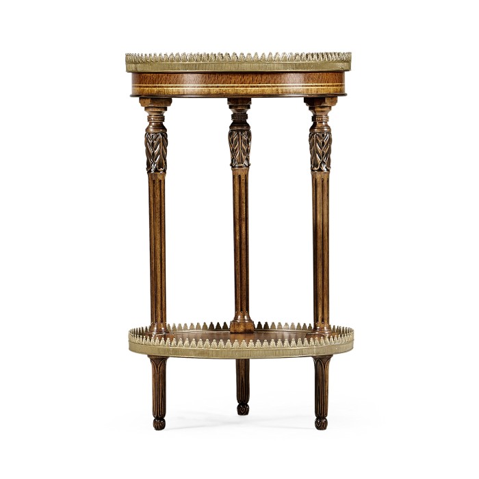 Napoleon III style lamp table with fine brass gallery