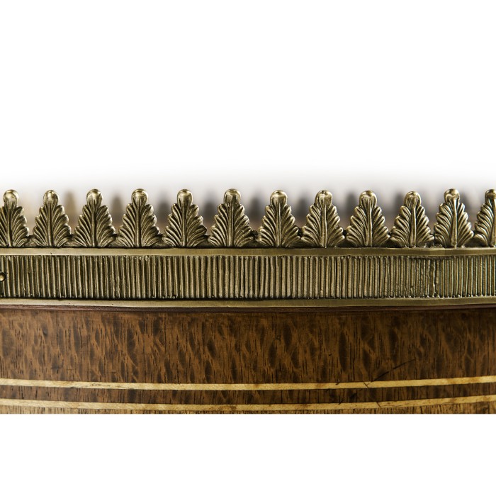 Napoleon III style lamp table with fine brass gallery