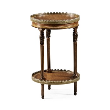 Napoleon III style lamp table with fine brass gallery