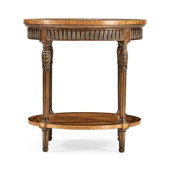 Napoleon III style round side table with fine inlay