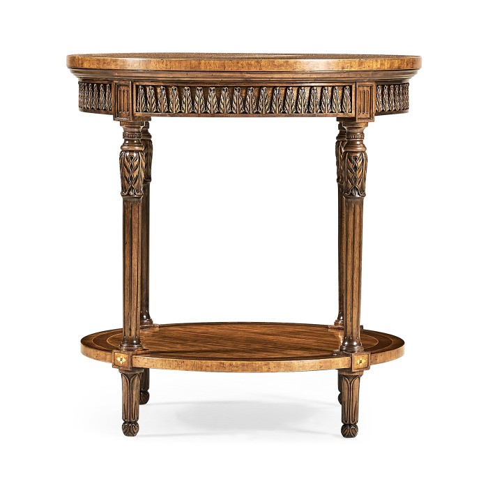 Napoleon III style round side table with fine inlay