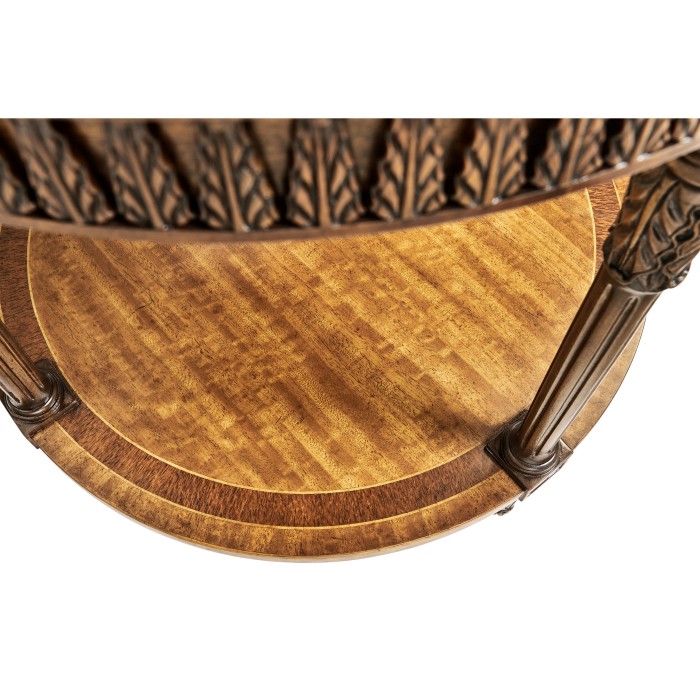 Napoleon III style round side table with fine inlay