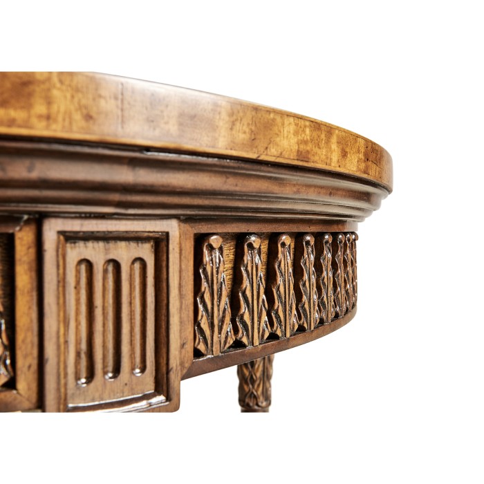 Napoleon III style round side table with fine inlay