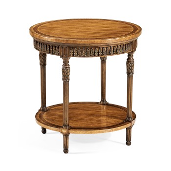 Napoleon III style round side table with fine inlay