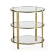 Cosmo Round Antique Brass End Table