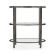 Gatsby Round Black Nickel End Table