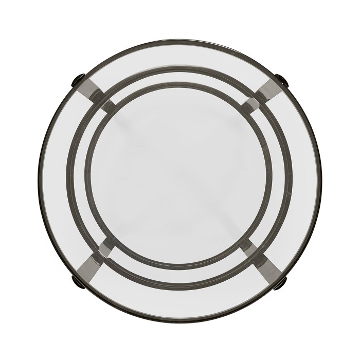 Gatsby Round Black Nickel End Table