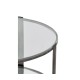 Gatsby Round Black Nickel End Table