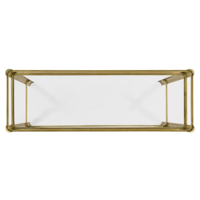 Brass & Glass Rectangular Console