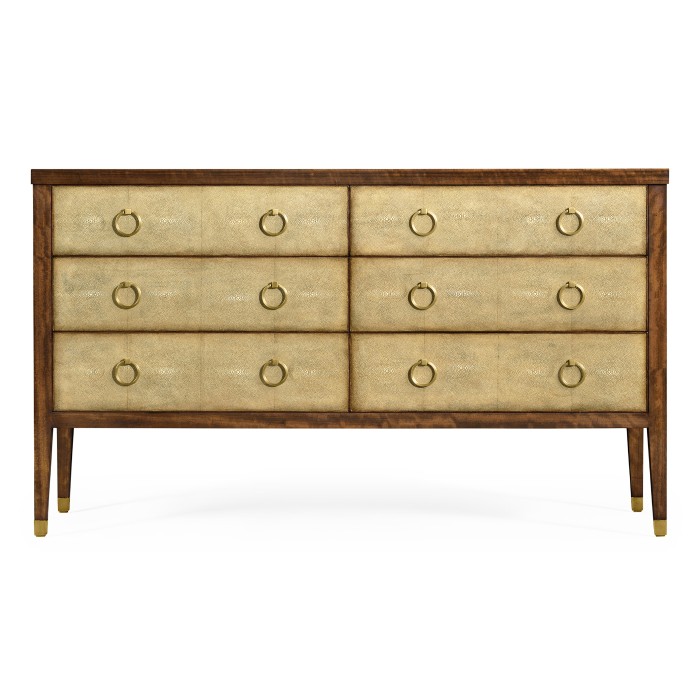 Ivory Shagreen Double Chest of Drawers