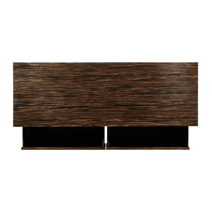 Faux Macassar Ebony & Anthracite Shagreen Double Chest of Drawers