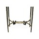 Hammered Antique Black Brass Circular Side Table