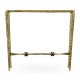 Hammered Light Brown Brass Rectangular Side Table