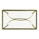 Hammered Light Brown Brass Rectangular Side Table