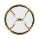 Brass hammered iron circular wine table