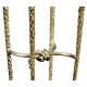 Brass hammered iron circular wine table