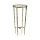 Brass hammered iron circular wine table