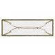 Hammered Light Brown Brass Rectangular Console