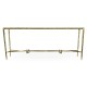 Hammered Light Brown Brass Rectangular Coffee Table