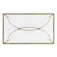 Hammered Light Brown Brass Rectangular Coffee Table