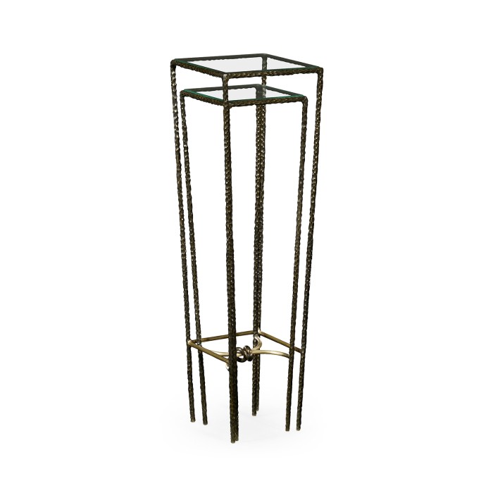 Bronze hammered nesting tables