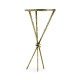 Hammered Light Brown Brass Circular Wine Table