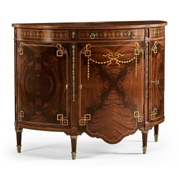 Sheraton Style Bowfront Light Mahogany Commode