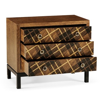 Hand Inlaid Tartan Low Chest