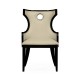 Greek Revival Biedermeier Black Arm Chair