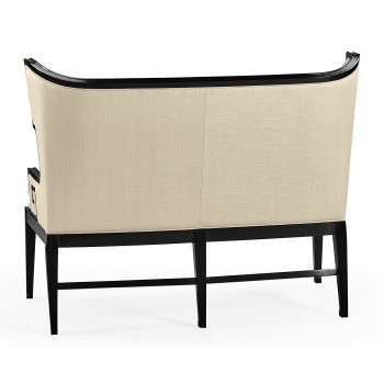 Greek Key Design Black Biedermeier Settee