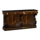 Mahogany Regency style buffet with scroll brackets