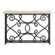 Width Rectangular Limed Wood Console with Wrought Iron Base 54