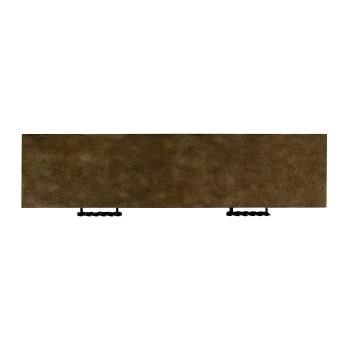 Walnut rectangular console with barleytwist legs