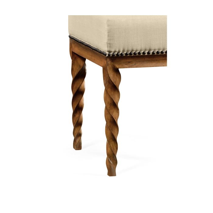 Walnut Barleytwist Stool