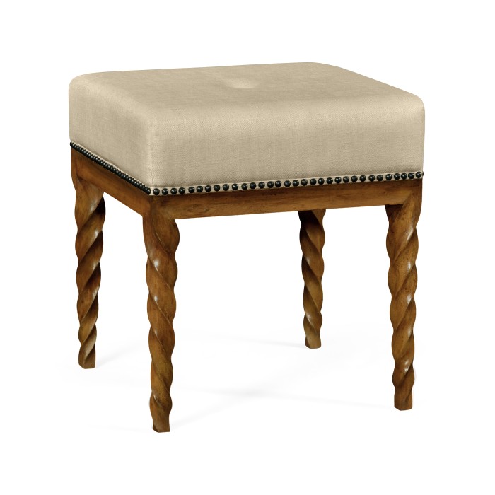 Walnut Barleytwist Stool