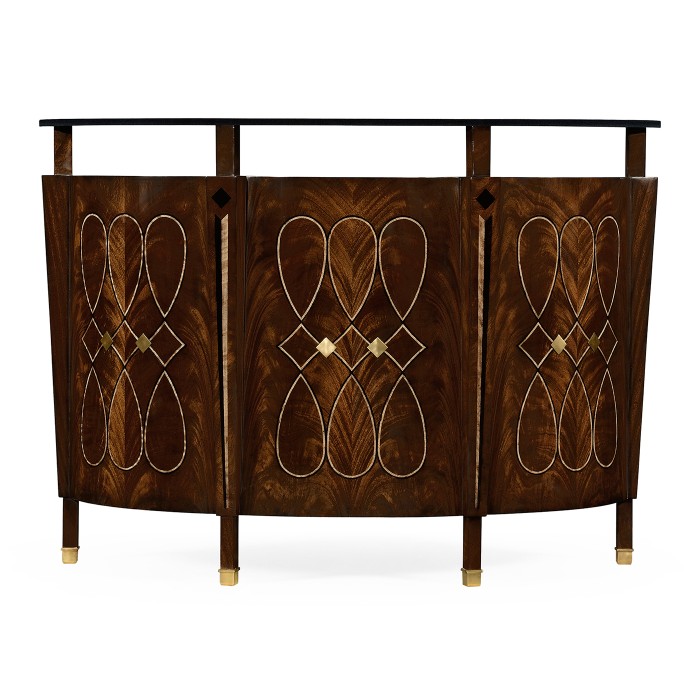 Brown mahogany registration desk (small)
