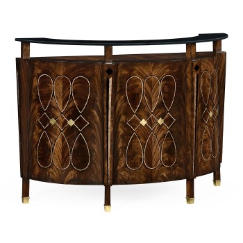 Brown mahogany registration desk (small)