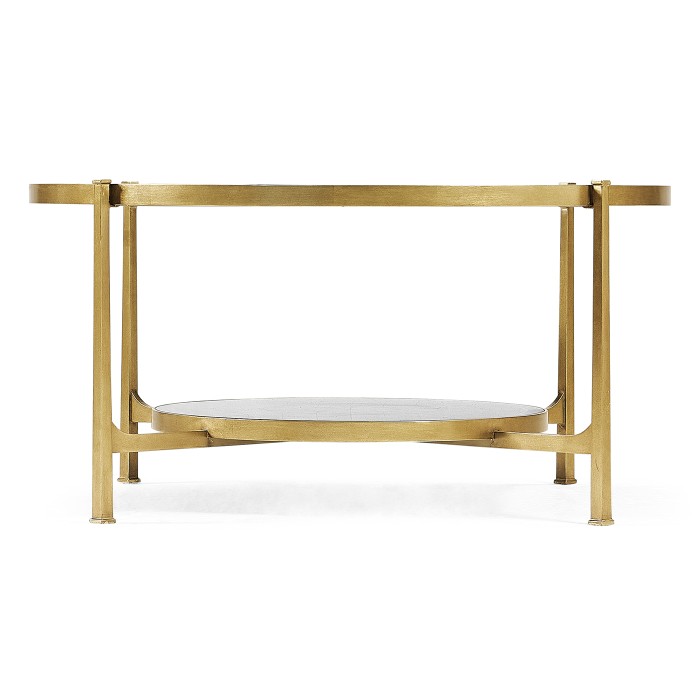 Églomisé Glass Gilded Coffee Table