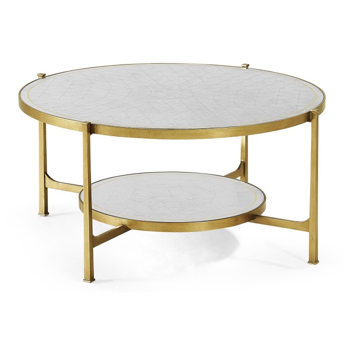 Églomisé Glass Gilded Coffee Table