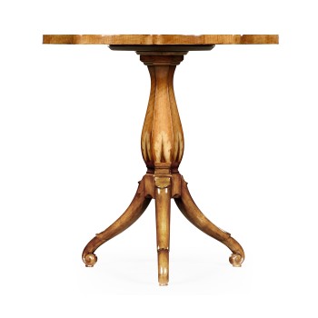 Finely Inlaid Lamp Table with Nine Sided Top