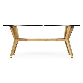 Midcentury Style Rectangular Oak Coffee Table